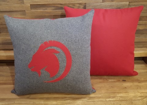 Coussin Galibier rouge 45x45cm