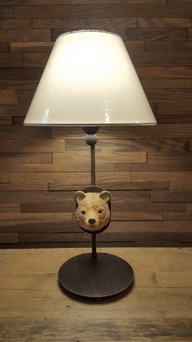 Lampe Tête d'Ours bois