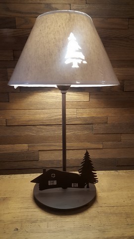 Lampe Chalet et sapin