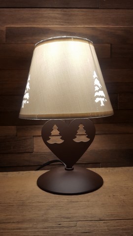 Lampe coeur et sapins