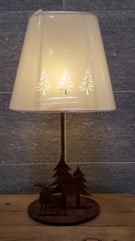 Lampe Cerf et sapin