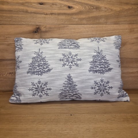 Coussin Flocons et sapins 40x60cm