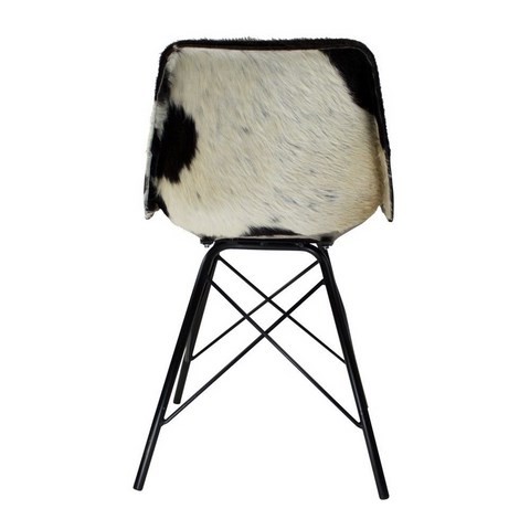 Chaise peau de vache noir/blanc