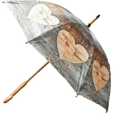 Parapluie coeur bois
