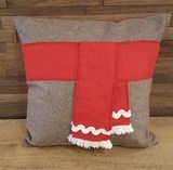 Coussin Echarpe rouge