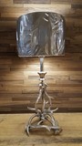 Lampe bois de cerf argent S