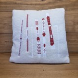 Coussin les skis 45x45cm