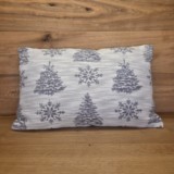 Coussin Flocons et sapins 40x60cm