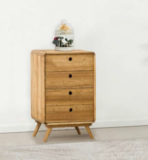 Commode 4 tiroirs Montana en épicéa massif brossé et huilé