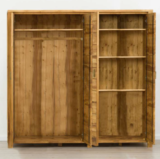 Armoire 4 portes en épicéa massif brossé et huilé