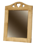 Miroir avec découpes coeur