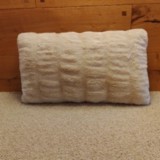 Coussin ours beige cotelé