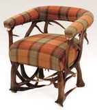 Fauteuil club bois de cerf