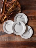 4 Assiettes plates 21cm Skieurs