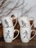 4 mugs Skieurs