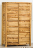 Armoire 2 portes en épicéa massif brossé et huilé