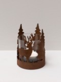 Photophore cerf dans la forêt