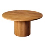Table ronde en chêne huilé